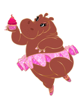 Hyacinth Hippo - Baked Pin Traders Delight - LE 70 Fantasy Pin