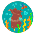 Dance of the Hippos - Mini Jumbo LE 30 Fantasy Pin